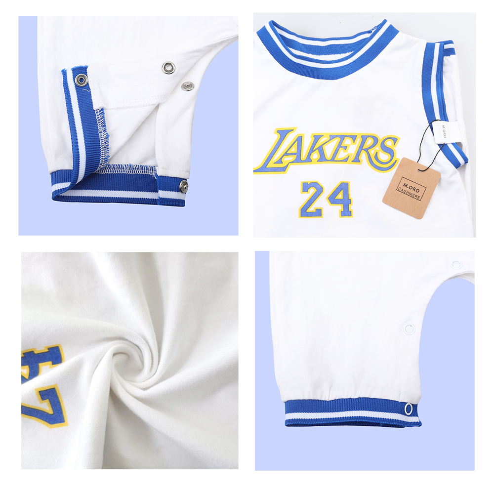 M. ORO CASHMERE Baby toddler jumpsuit summer cute baseball suit male baby sleeveless models.