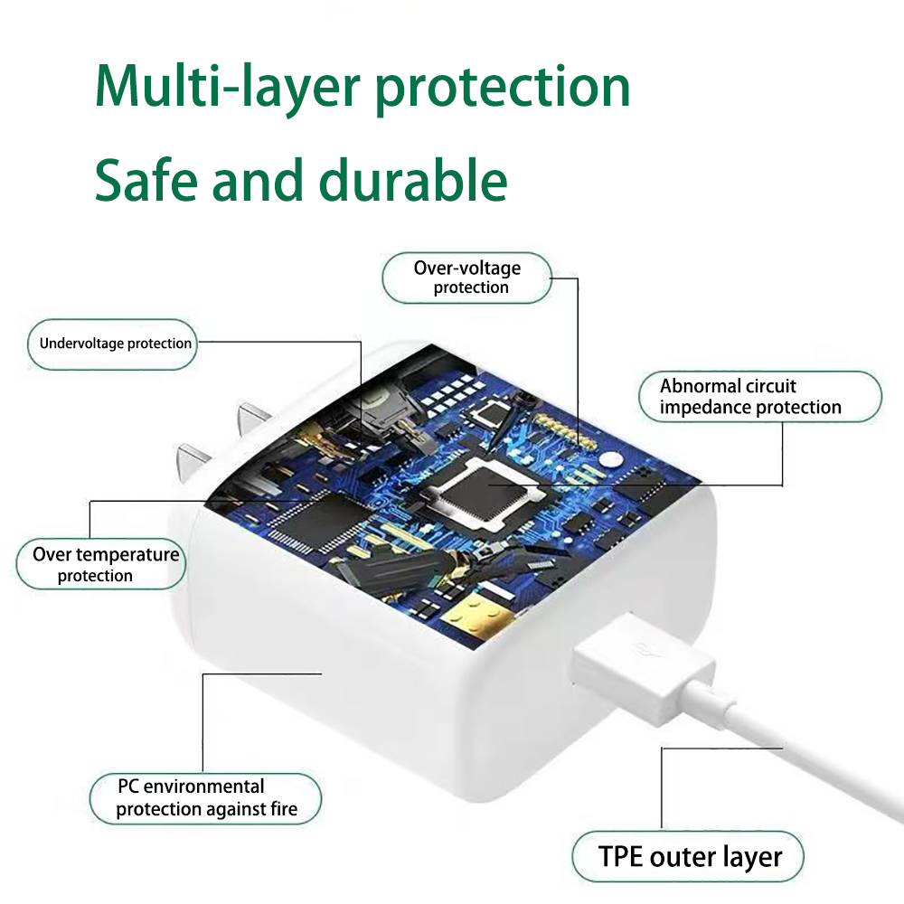 YURCIPWE Power adapter mobile phone charging head charger universal for many models.
