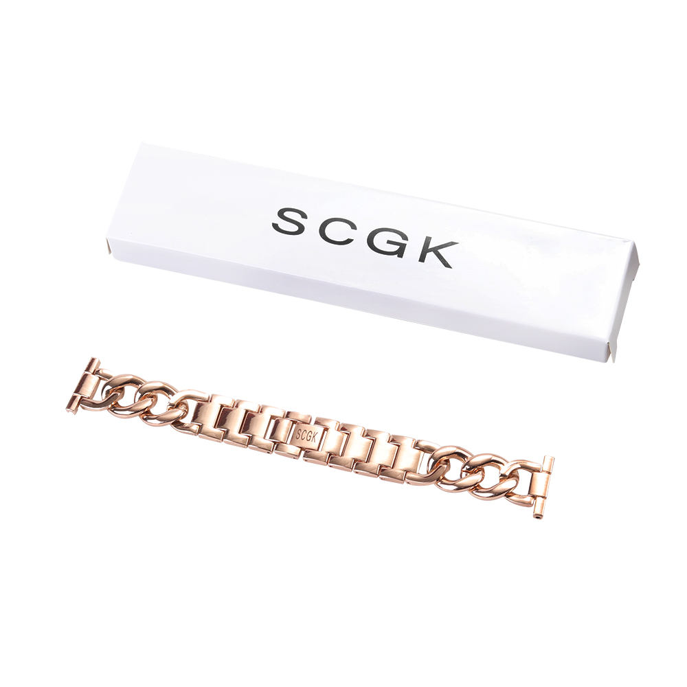 SCGK Xiaoxiangfeng strap for Huawei Apple SE watch band metal chain strap 45mm.
