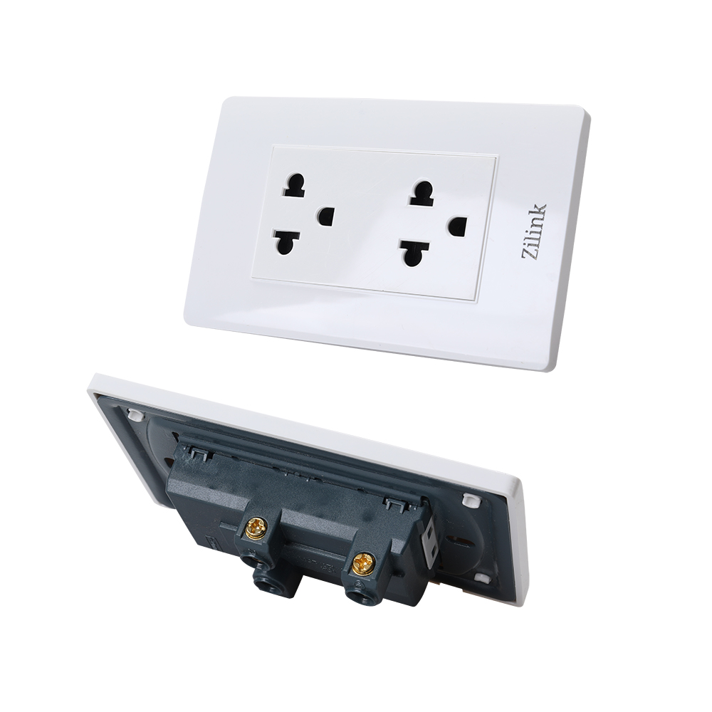 Zilink Power outlet face two-connection panel 15A three-hole panel power outlet.