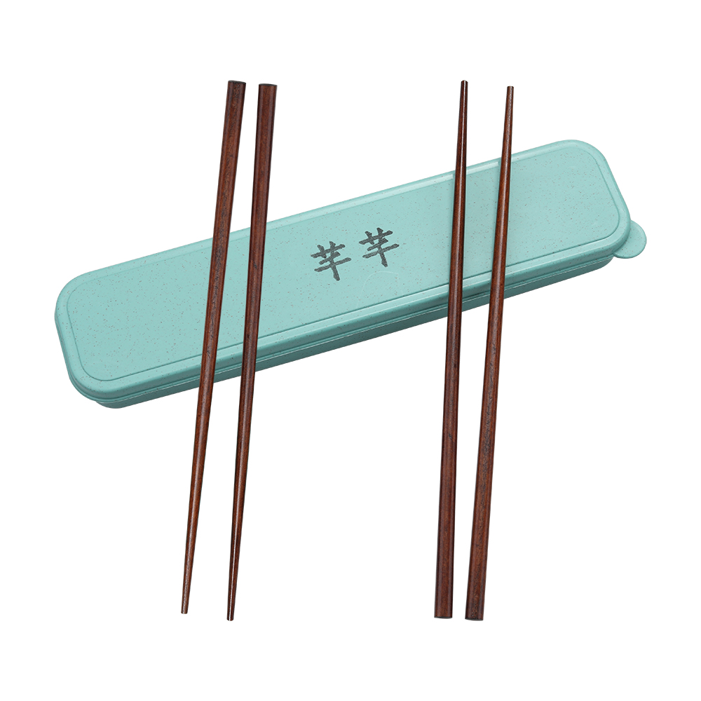 芊芊 Household chopsticks with a storage box a pair of wooden chopsticks tableware is convenient to carry.