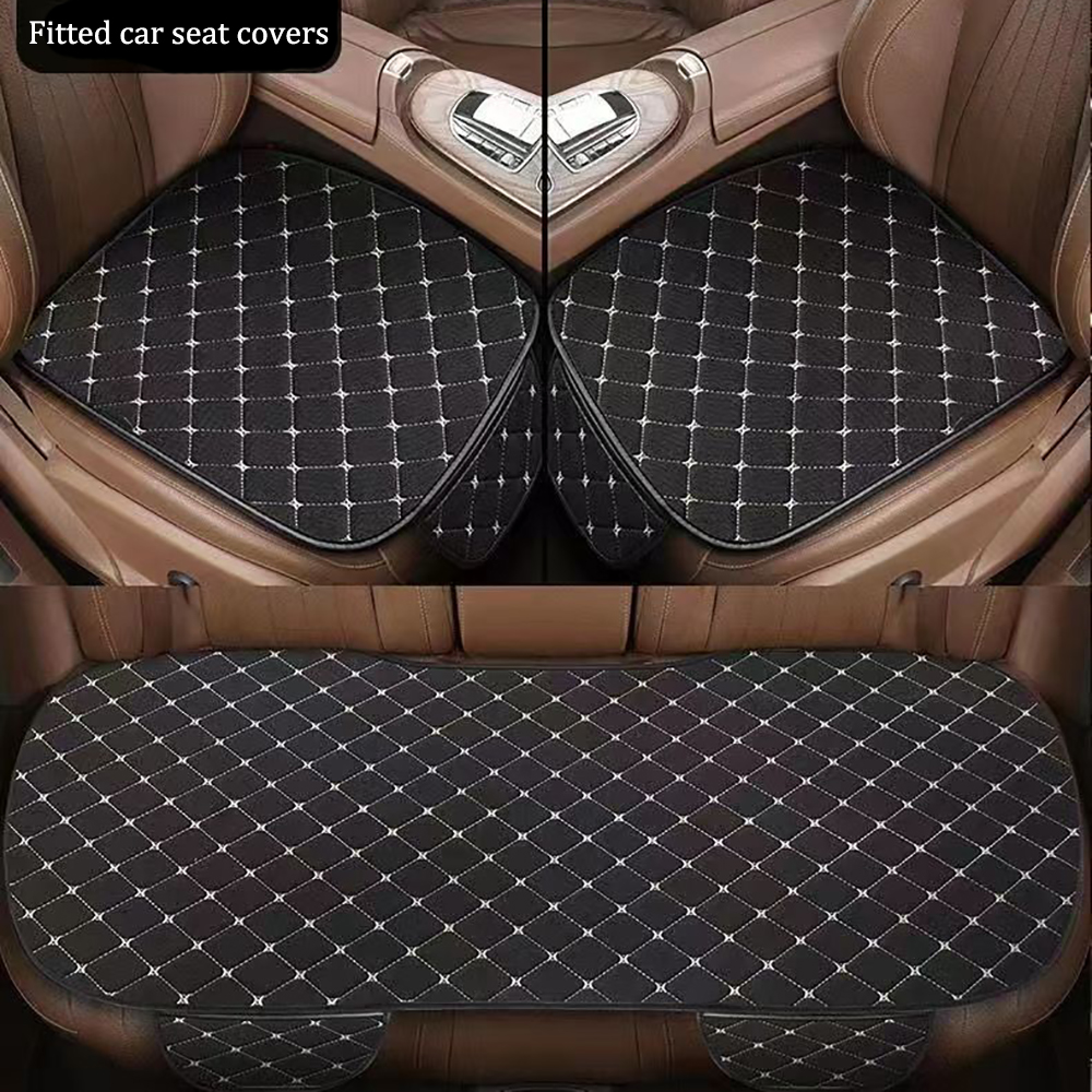 ZIRANSHU Classic black car seat protector, universal car cushion with small pocket .