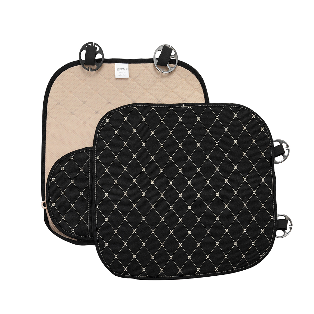 ZIRANSHU Classic black car seat protector, universal car cushion with small pocket .