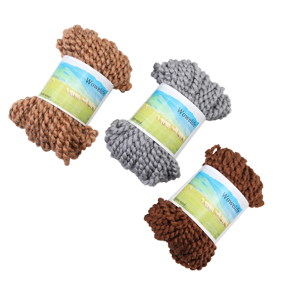 Wowelife Spun wool, Handmade DIY felted wool yarn for various DIY projects such as yarn balls, knitting, crocheting, felting, and other crafts.