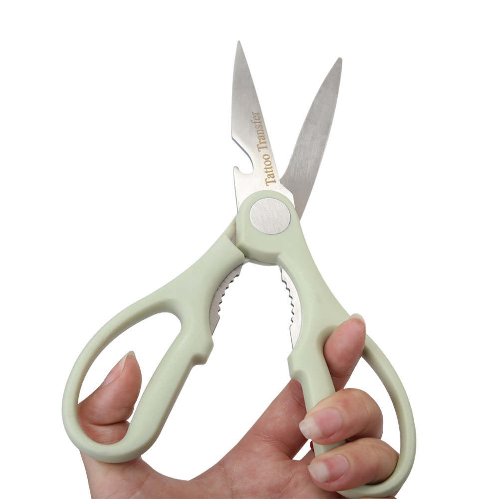 Tattoo Transfer Household scissors kitchen special strong stainless steel chicken bone scissors food special scissors.