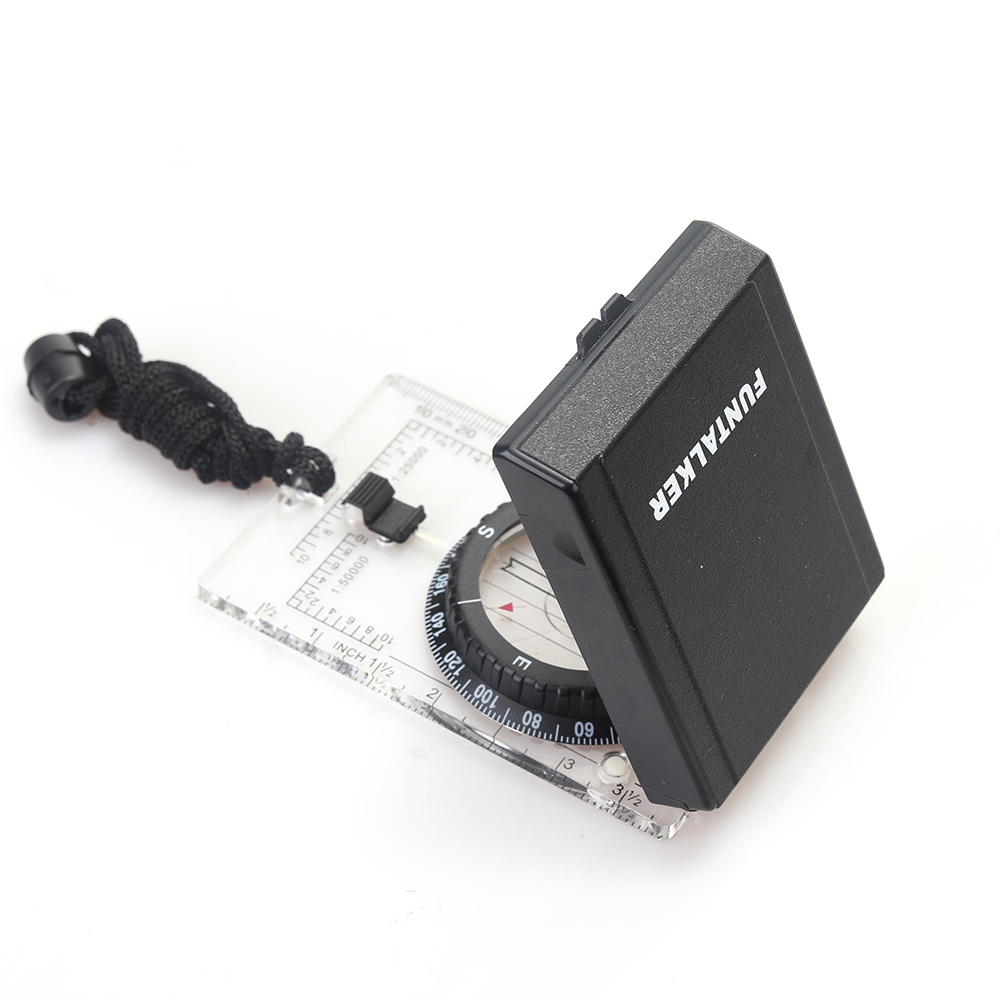 FUNTALKER Directional Compasses,Outdoor Portable Multifunctional Ruler compass with magnetic declination adjustment function.