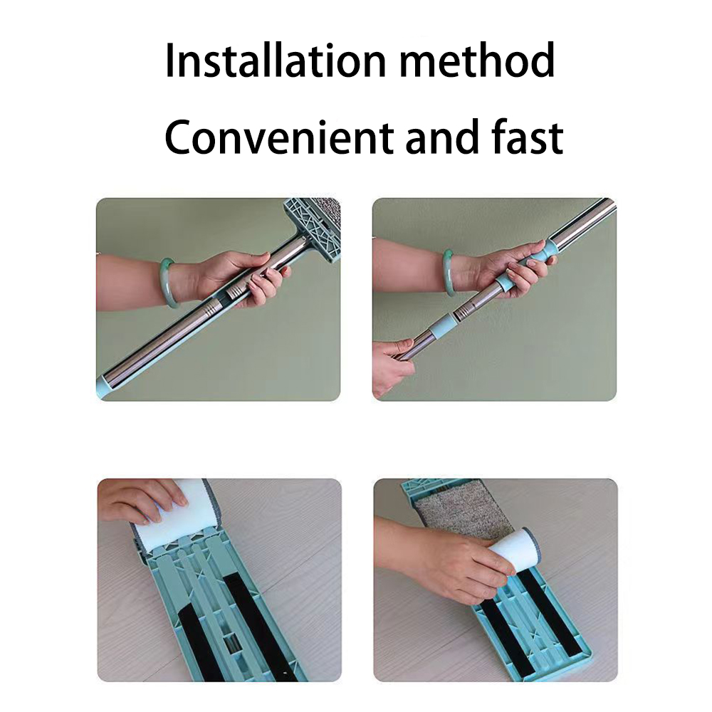 BlueSnail Hand Wash-Free Lazy Mop,Flat Floor Mop, 360° Hands-Free Microfiber Floor Mop for Home Kitchen Bathroom and More.Product details