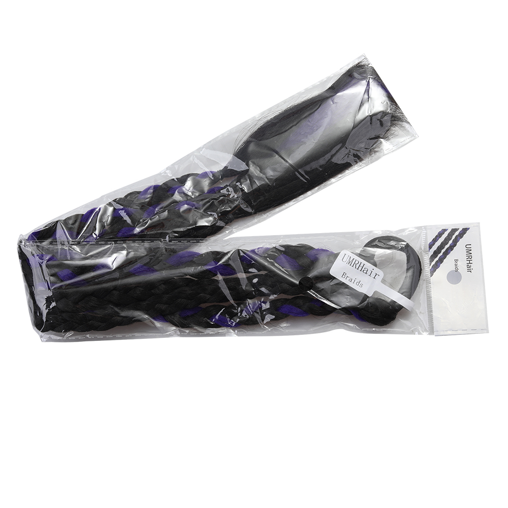 UMRHair Braid wig braid high ponytail four braid Fried Dough Twists braid purple