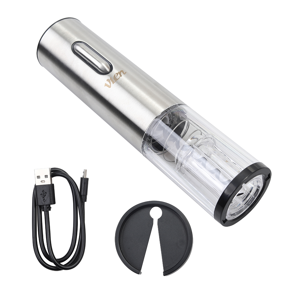 VLEN Electric Bottle openers, Rechargeable(Stainless Steel) Electric Wine Bottle Corkscrew Opener.