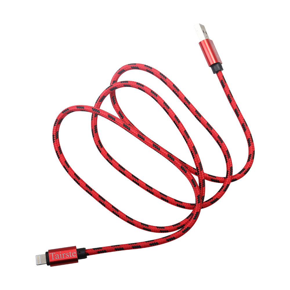 Tairste USB Cable, 1M/3FT Charging USB Sync Data Nylon Braided Cable, Compatible with iPhone 14 13 Pro/12 Pro Max/12 Mini/11/XS/XR/XS Max/8/8 Plus/7/6/iPad.