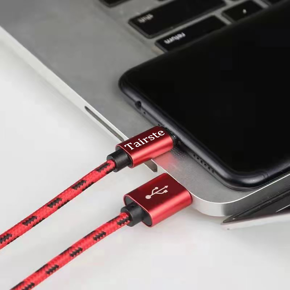 Tairste USB Cable, 1M/3FT Charging USB Sync Data Nylon Braided Cable, Compatible with iPhone 14 13 Pro/12 Pro Max/12 Mini/11/XS/XR/XS Max/8/8 Plus/7/6/iPad.