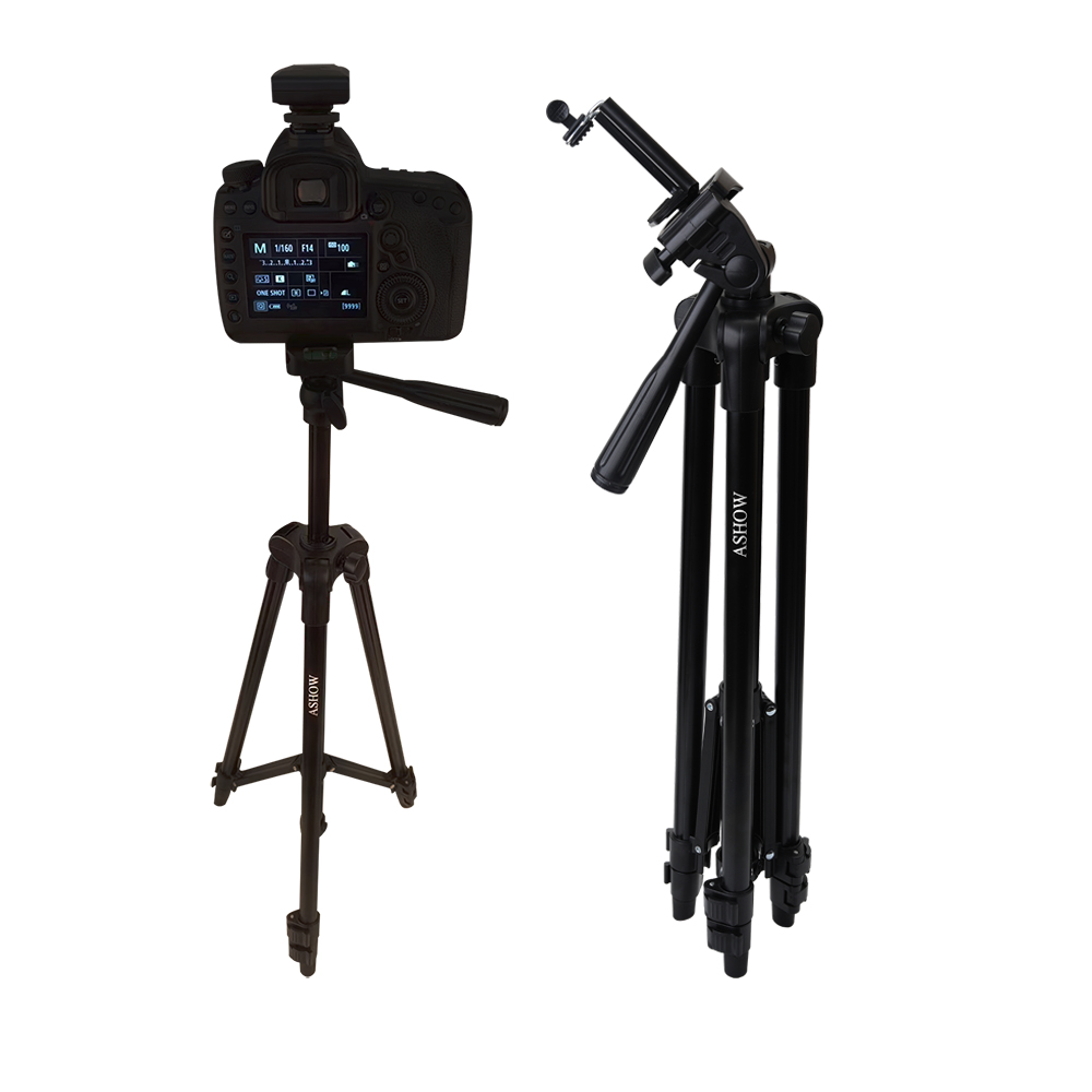 ASHOW Stands for photographic apparatus can be used indoos or outdoors, or as a mobile phone holder to take photos and broadcast live, etc.