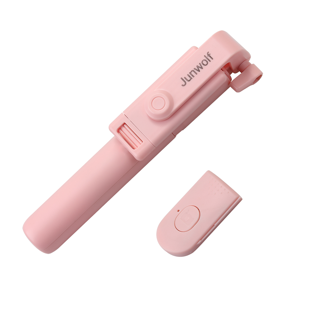 Junwolf cell phone monopod with Bluetooth Remote Shutter,Portable and Adjustable Mobile Phone Tripod Stand for Photography, Filming,Compatible with iPhone and Android.