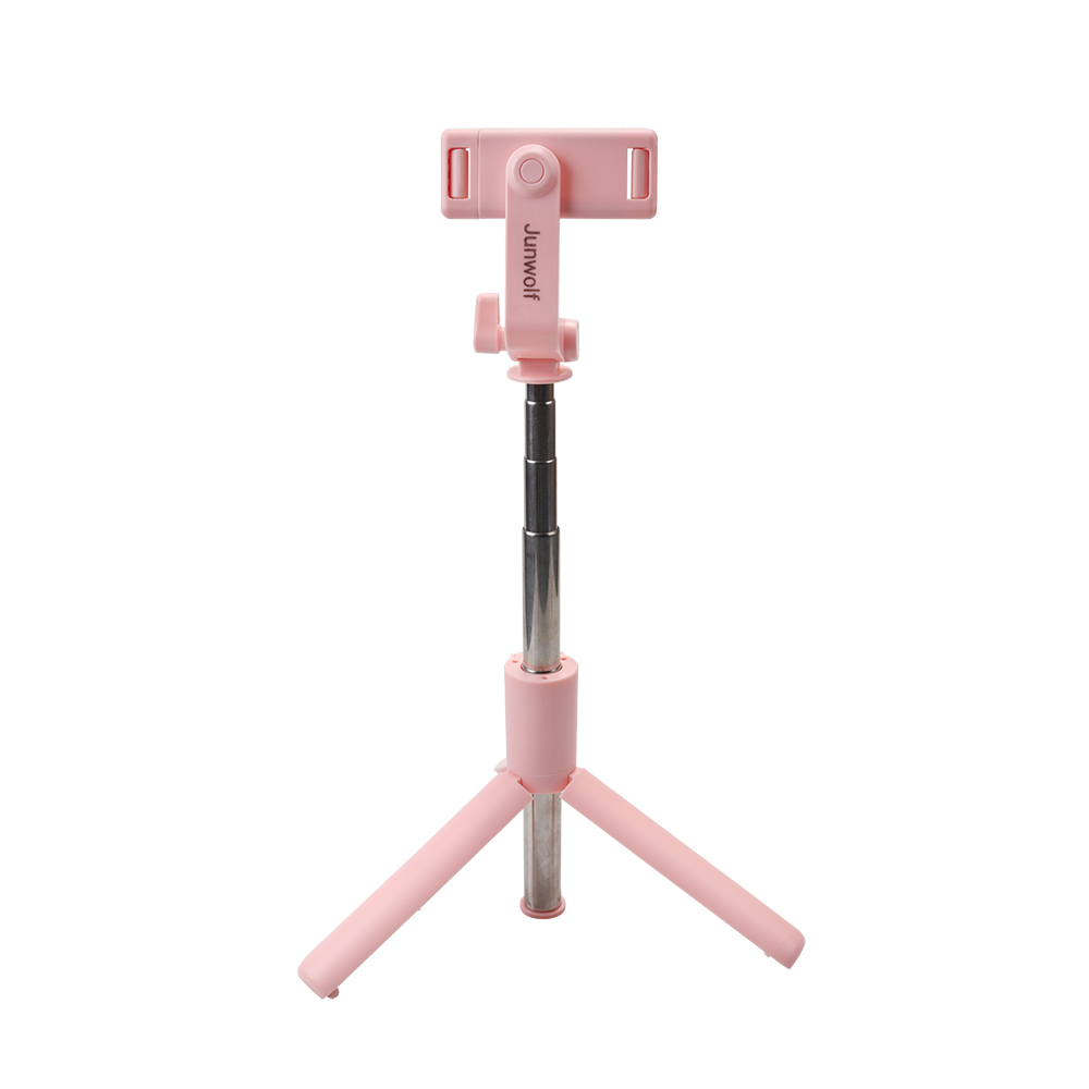 Junwolf cell phone monopod with Bluetooth Remote Shutter,Portable and Adjustable Mobile Phone Tripod Stand for Photography, Filming,Compatible with iPhone and Android.