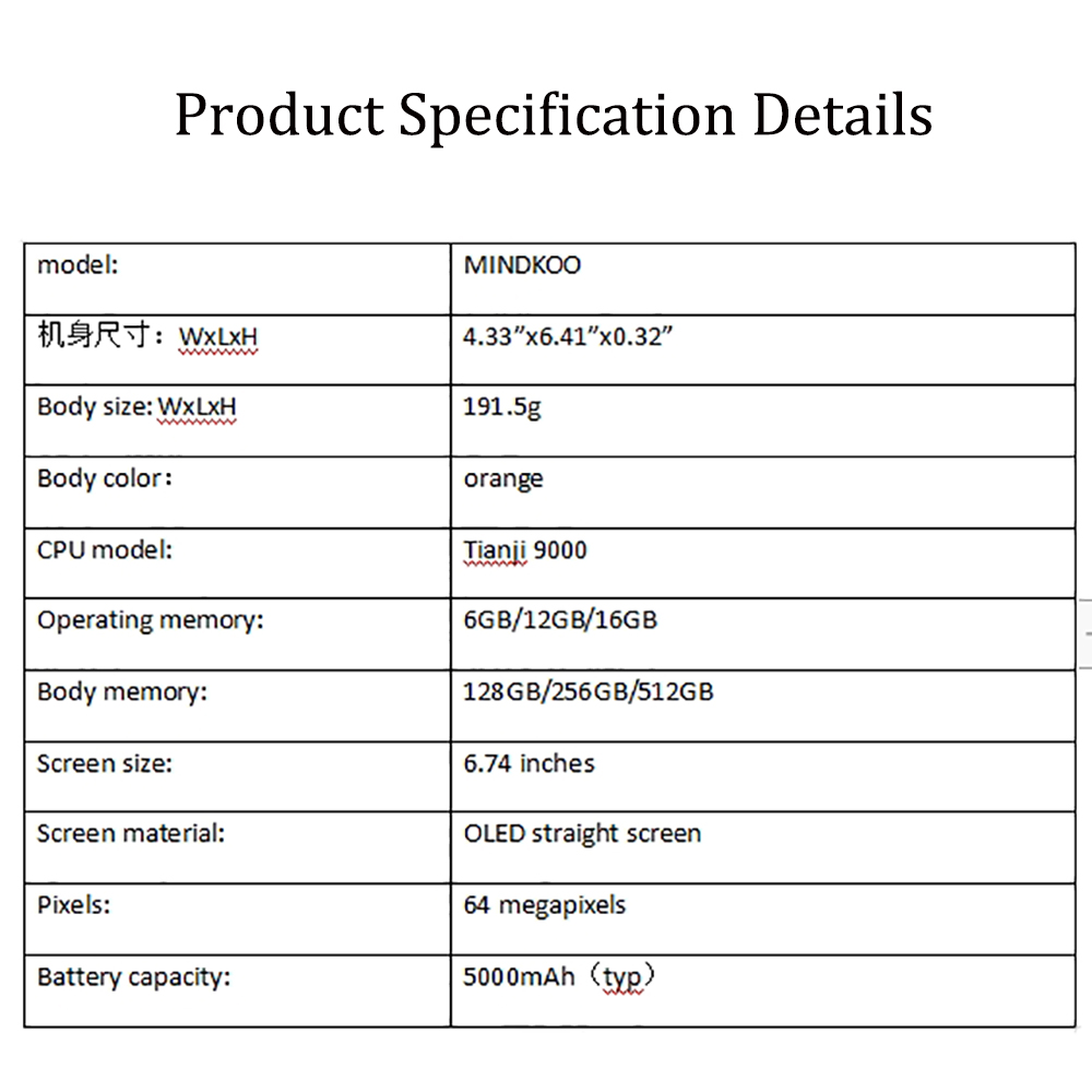 MINDKOO Smart phone, 5G High-Definition Double Sim Phones Android Octa-core New Cell Phones.