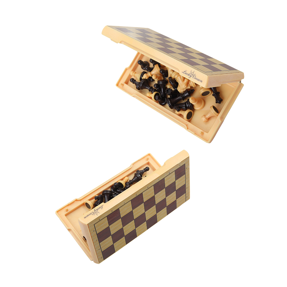 LUCKY CROWN Chess Game, Foldable Board, Magnetic, Portable, Travel Set,Suitable for Kids and adults.
