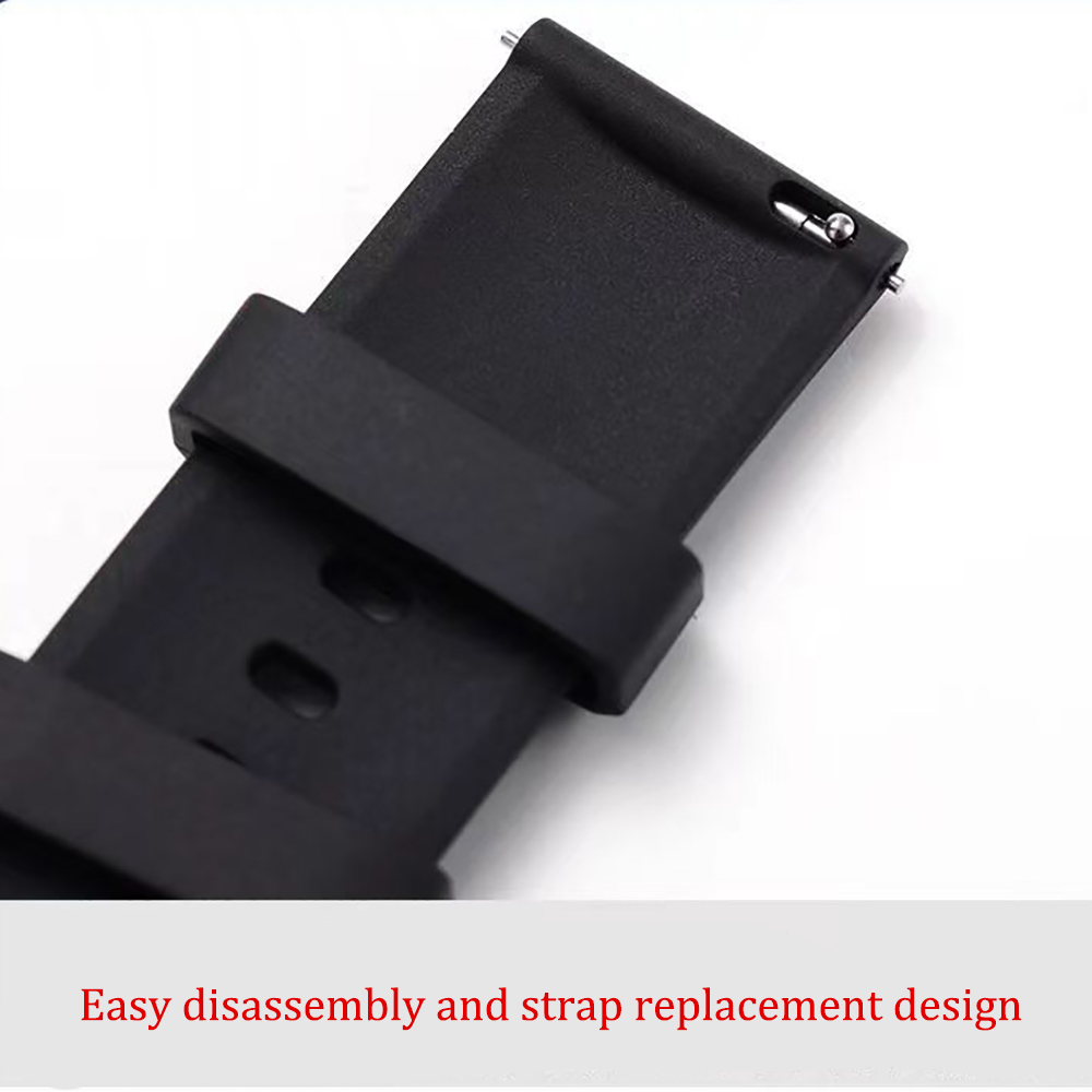 Twenty Plus 18mm Watch band,Black Silicone strap suitable for both men and women's watches ﻿