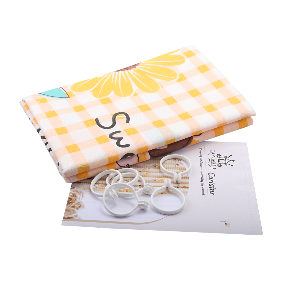 L Lovsoul Curtains,Blackout Curtains with Clips Curtain Rings,Bedroom Office Kitchen Living Room Study Home Decor Curtains-1 Curtain Panel 52 x 84 Inch and 10 Pcs Curtain Rings with Clips