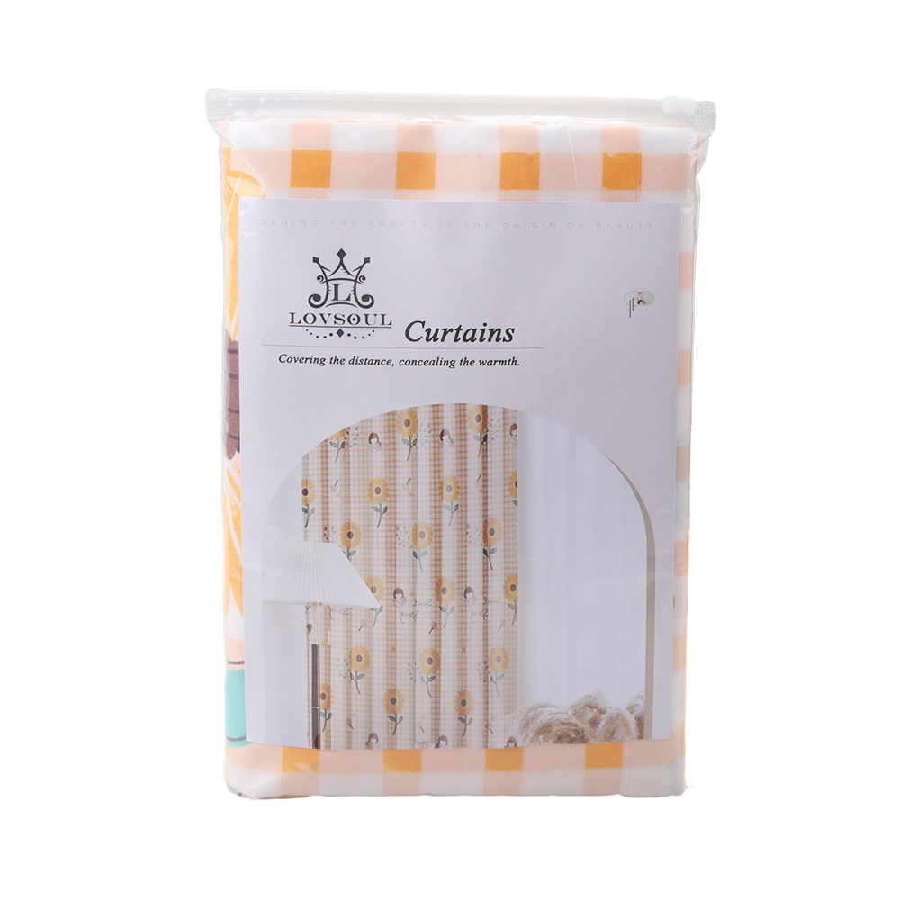 L Lovsoul Curtains,Blackout Curtains with Clips Curtain Rings,Bedroom Office Kitchen Living Room Study Home Decor Curtains-1 Curtain Panel 52 x 84 Inch and 10 Pcs Curtain Rings with Clips