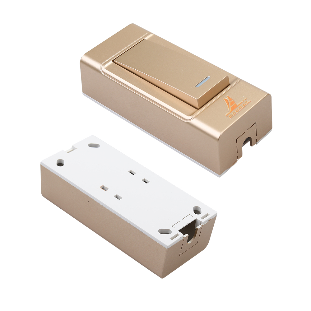 FARSAIL Electrical switch, hand held, dual control, single control household switch, surface mounted, open wire button, small switch