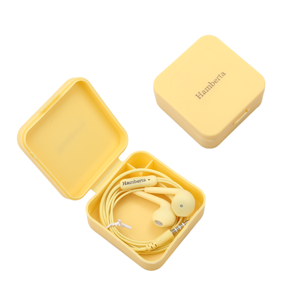 Hamberta Headphones,Wired Earbuds with Microphone&3.5mm Jack,In-Ear Headphones HiFi Stereo for for Phone PC laptop etc.