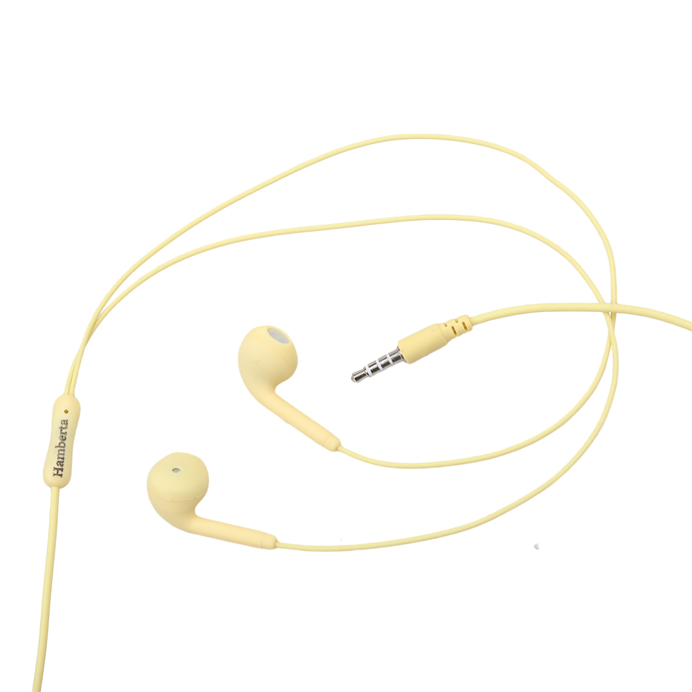 Hamberta Headphones,Wired Earbuds with Microphone&3.5mm Jack,In-Ear Headphones HiFi Stereo for for Phone PC laptop etc.