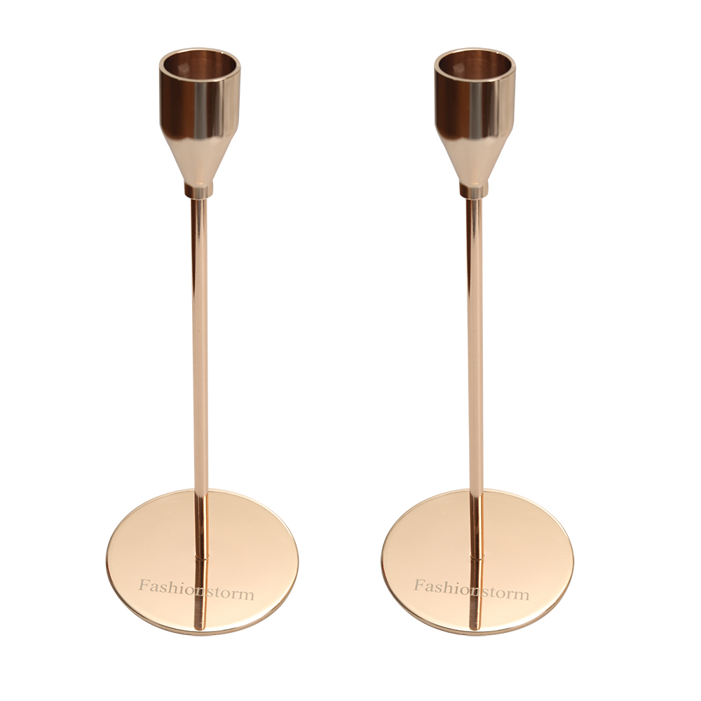 Fashionstorm Gold Candlestick,Fits 3/4 inch Thick Round Candles, Candlesticks for Weddings, Party Table Decorations, Home Decor, Candlelit Dinners.