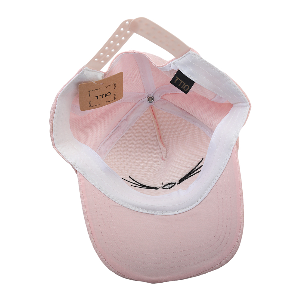 TTIO Hat Pink Cat Ears Baseball Hat Casual Versatile Sun visor Adjustable