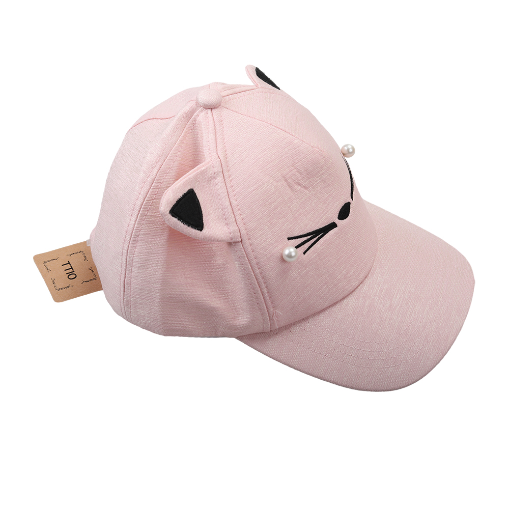 TTIO Hat Pink Cat Ears Baseball Hat Casual Versatile Sun visor Adjustable