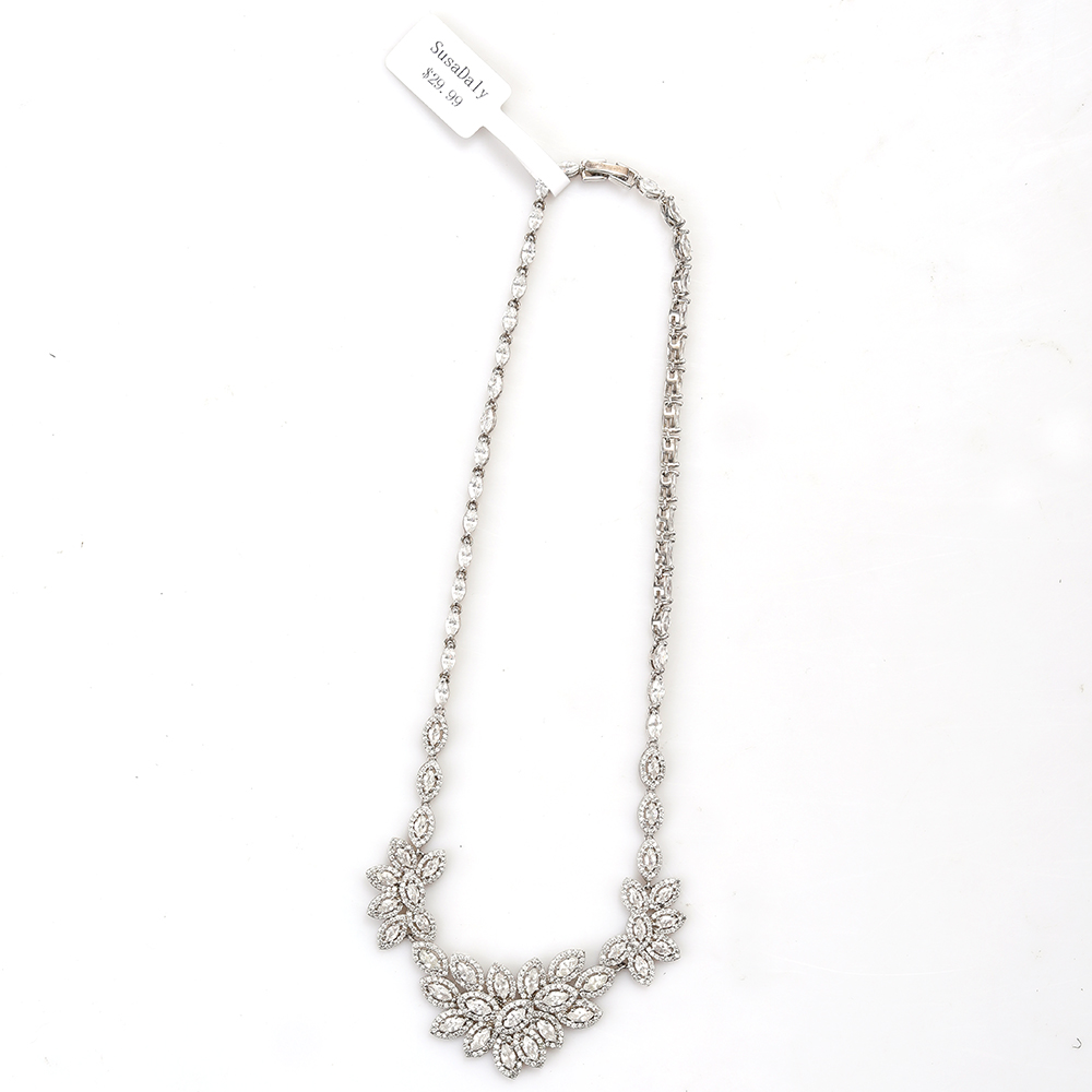 SusaDaly NECKLACES, Zircon necklace women's collarbone wedding party accessories.