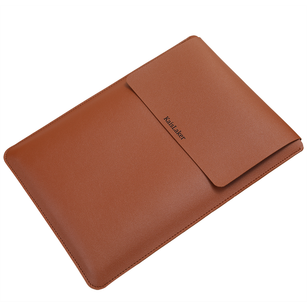KaisLaker Leather Laptop Sleeve - Shockproof, Scratch Resistant, Lightweight, Portable and Compatible with 13-14 Inch Ultrabook - Brown KaisLaker Leather Laptop Sleeve - Shockproof, Scratch Resistant, Lightweight, Portable and Compatible with 13-14 Inch Ultrabook - Brown