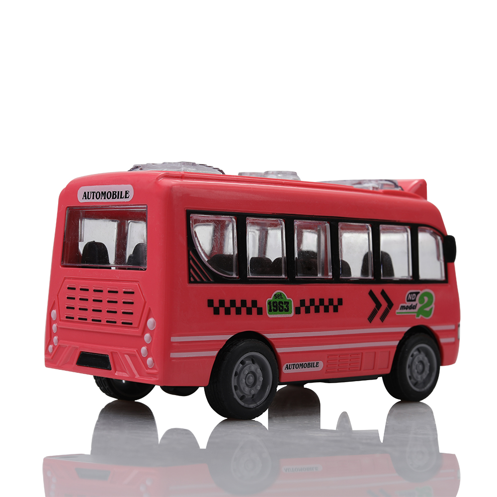Likiq Children's toy car inertia toy car simulation fall-resistant bus can open the door.