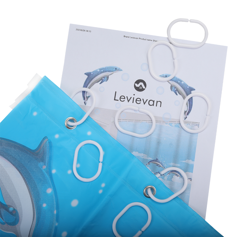 Levievan Shower curtain, shower dedicated plastic bathroom partition, door curtain, bathroom shower door curtain, retractable and non perforated