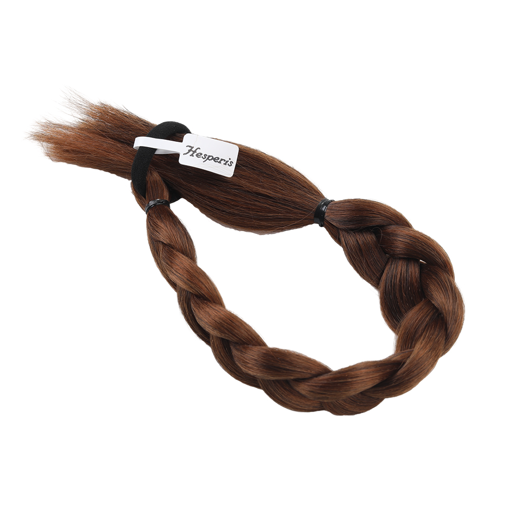 HESPERIS Braids,Ponytail Straight Wrap Around Hair Extensions Ponytail Natural Soft Synthetic Braids for Daily Wear.