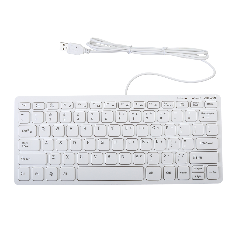 zaiwei Computer keyboard Ultra thin USB interface Office desktop laptop external keyboard