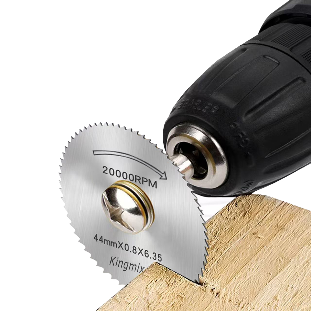 Kingmix Tools replacement part - 5 Pcs High-Speed Steel Mini Saw Blade Set for Drills & Rotary Tools With 2 Extension Rods– Heavy Duty Blades for Wood, Plastic, Copper, Aluminum & Metal Cutting