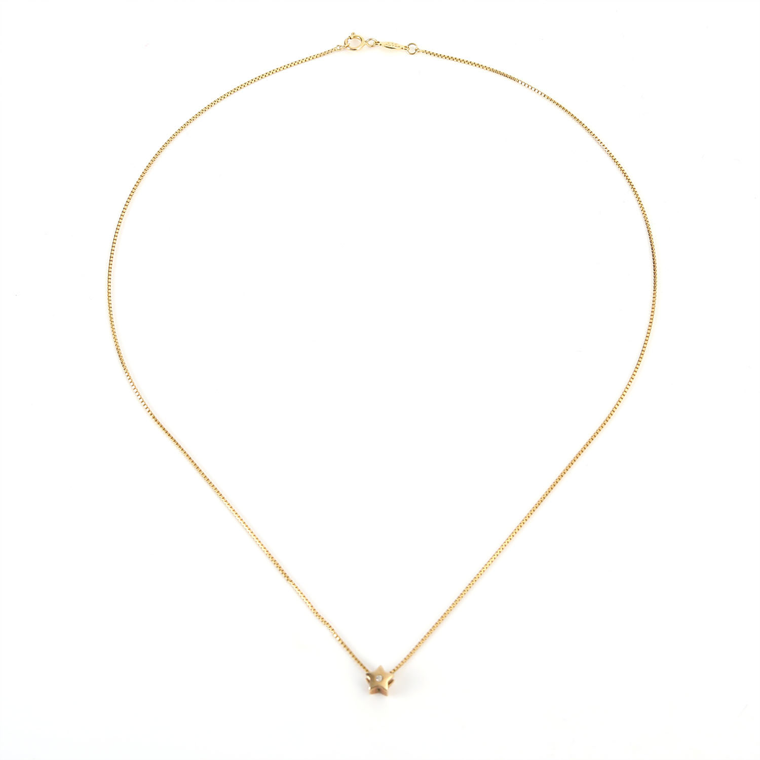 JEWTOP Star necklace, small five-pointed star pendant initial charm necklace delicate small personalized lady necklace