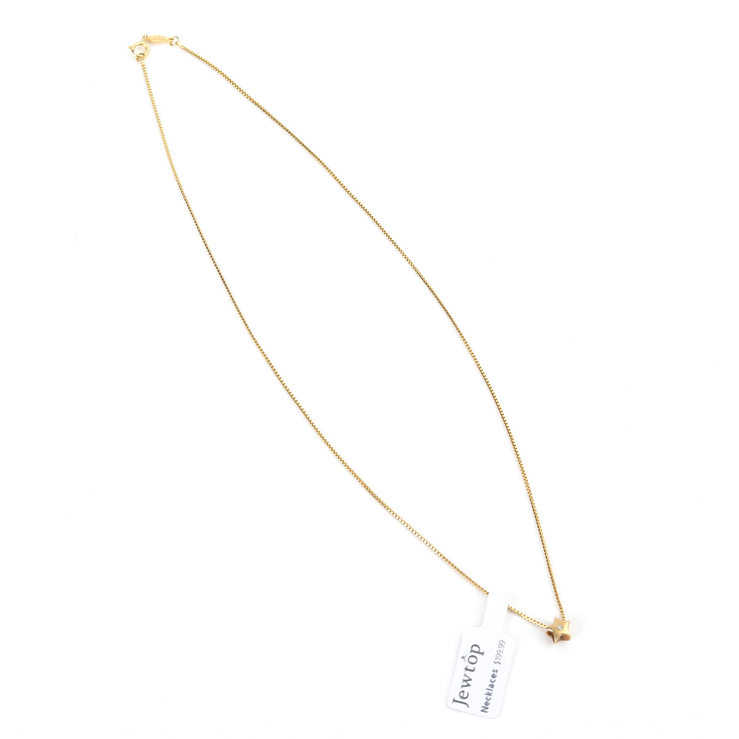 JEWTOP Star necklace, small five-pointed star pendant initial charm necklace delicate small personalized lady necklace