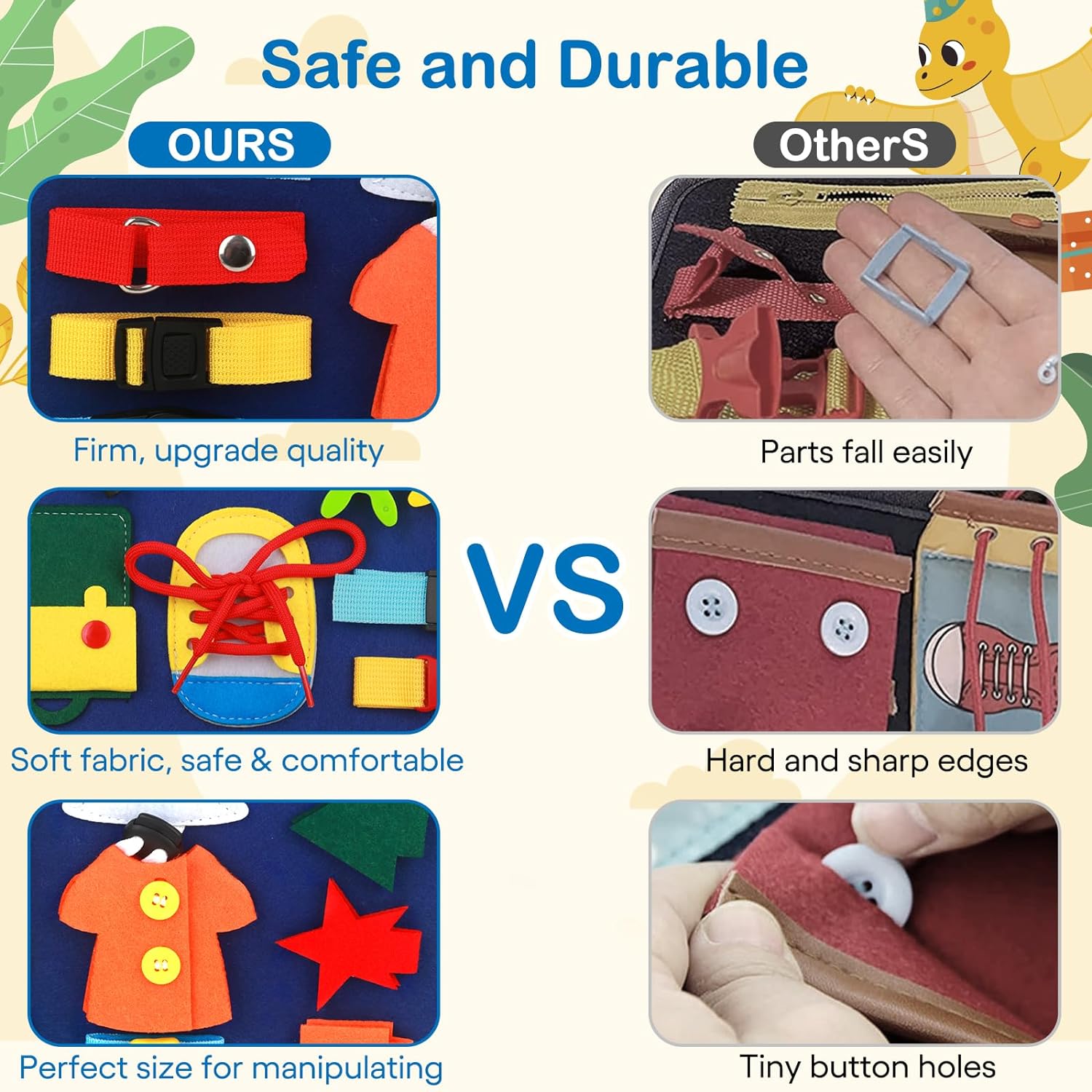 PKQP Busy Board Montessori Toys for 3 4 Year Old Boy Airplane Travel Essentials Kids Learning Toy